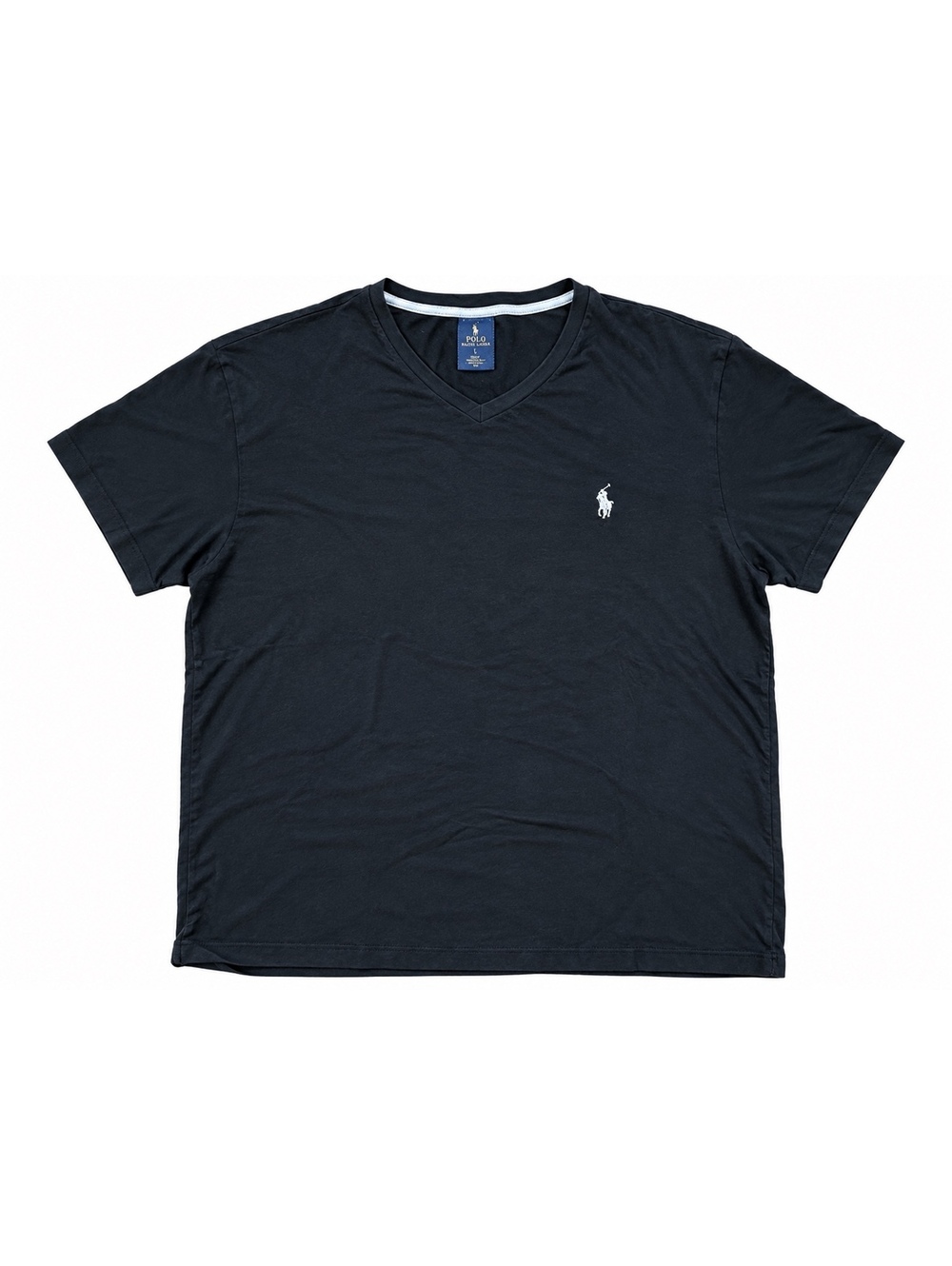 U.S. Polo Assn. Men’s XL Black V-Neck T-Shirt 100% Cotton Embroidered Logo
